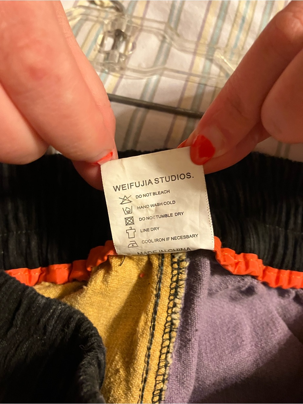 Coursemys MMUSEUM Colorblock Utility Corduroy Cargo Pants - Multicolor XL - Picture 9 of 9